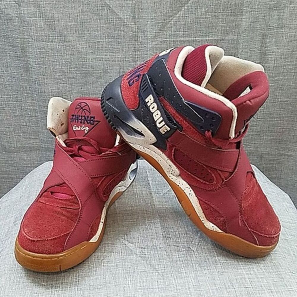 Patrick Ewing Men's 11 Rogue Suede Biking Red Gum Sole Basketball Sneaker GS